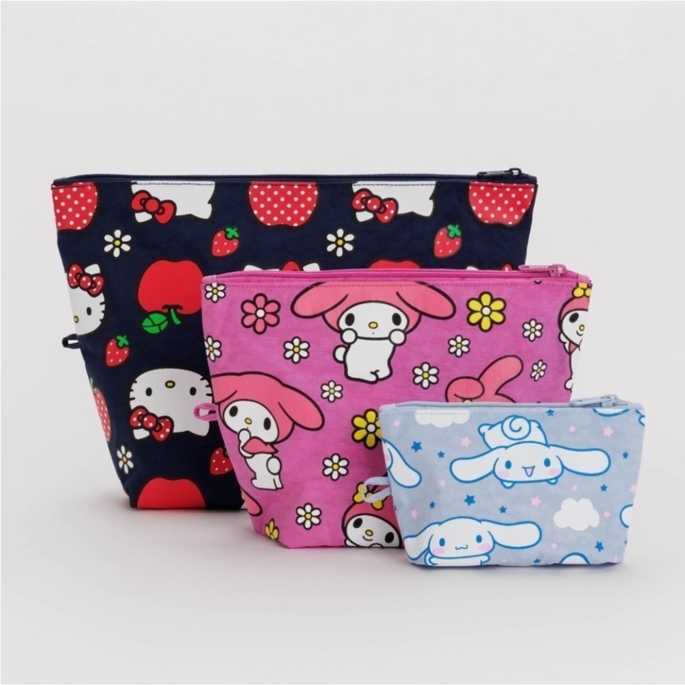 NWT Baggu Go Pouch Set Hello Kitty & Friends Cinnamoroll My Melody